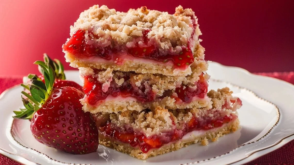 Strawberry Crumble Bars