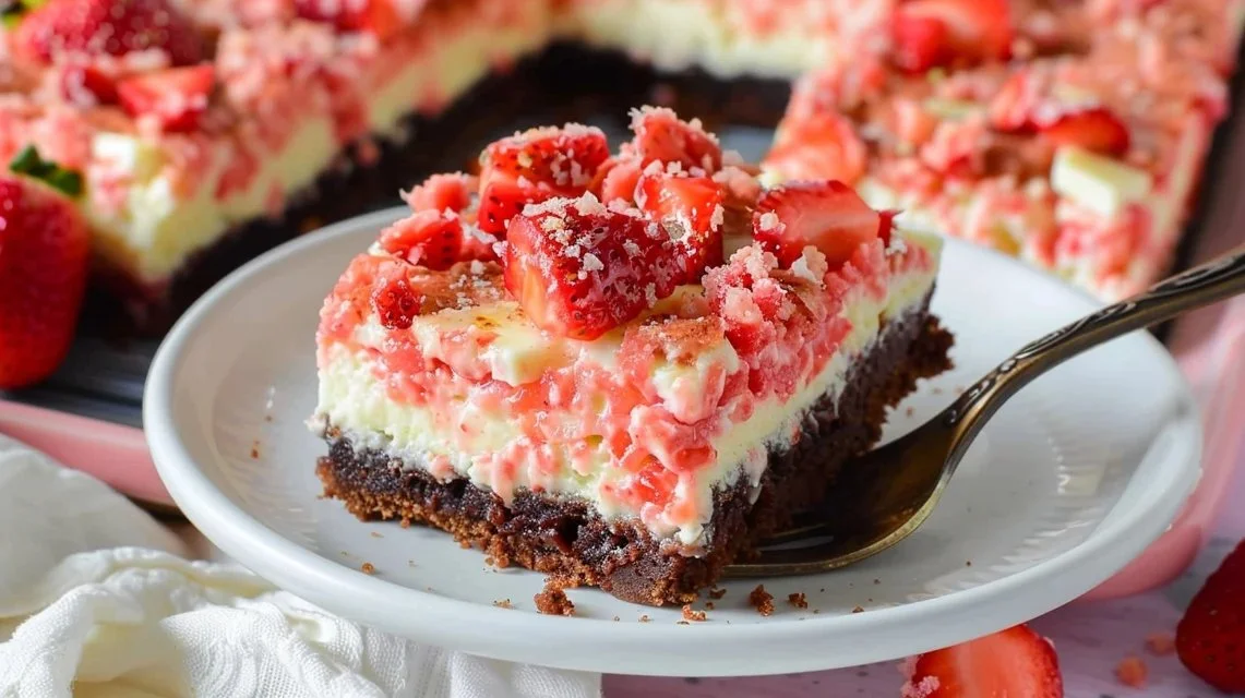 Strawberry Shortcake Brownies