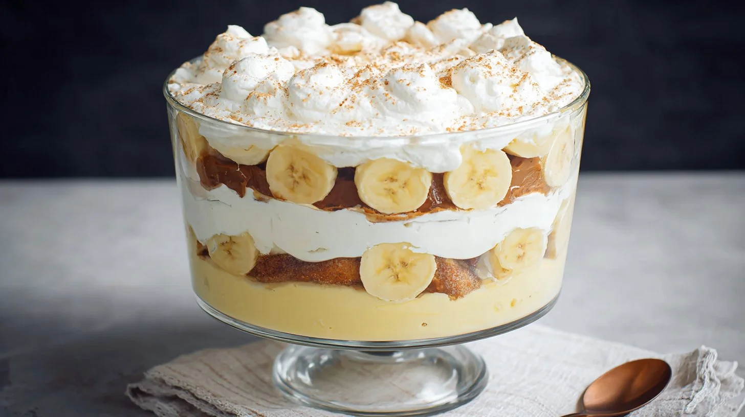 Banana Pudding Trifle with Vanilla Cream Filling 2 Banana Pudding Trifle with Vanilla Cream Filling