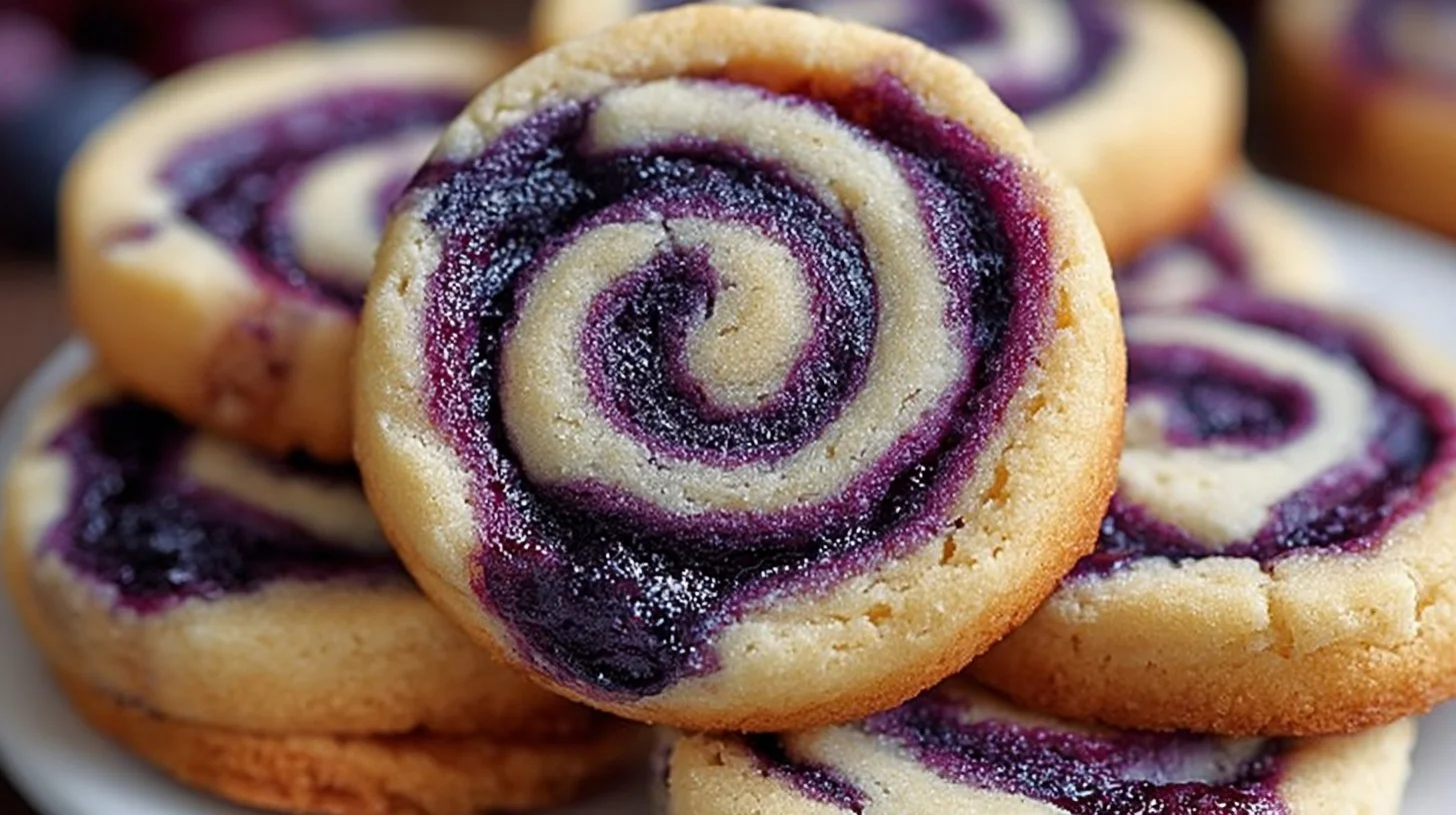Blueberry Cheesecake Swirl Cookies