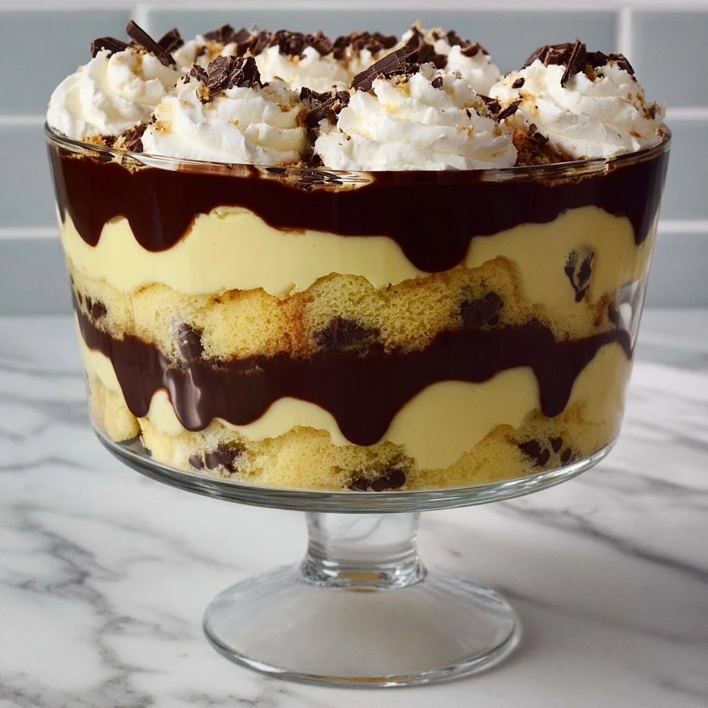Boston Cream Pie Trifle with Smooth Vanilla Custard