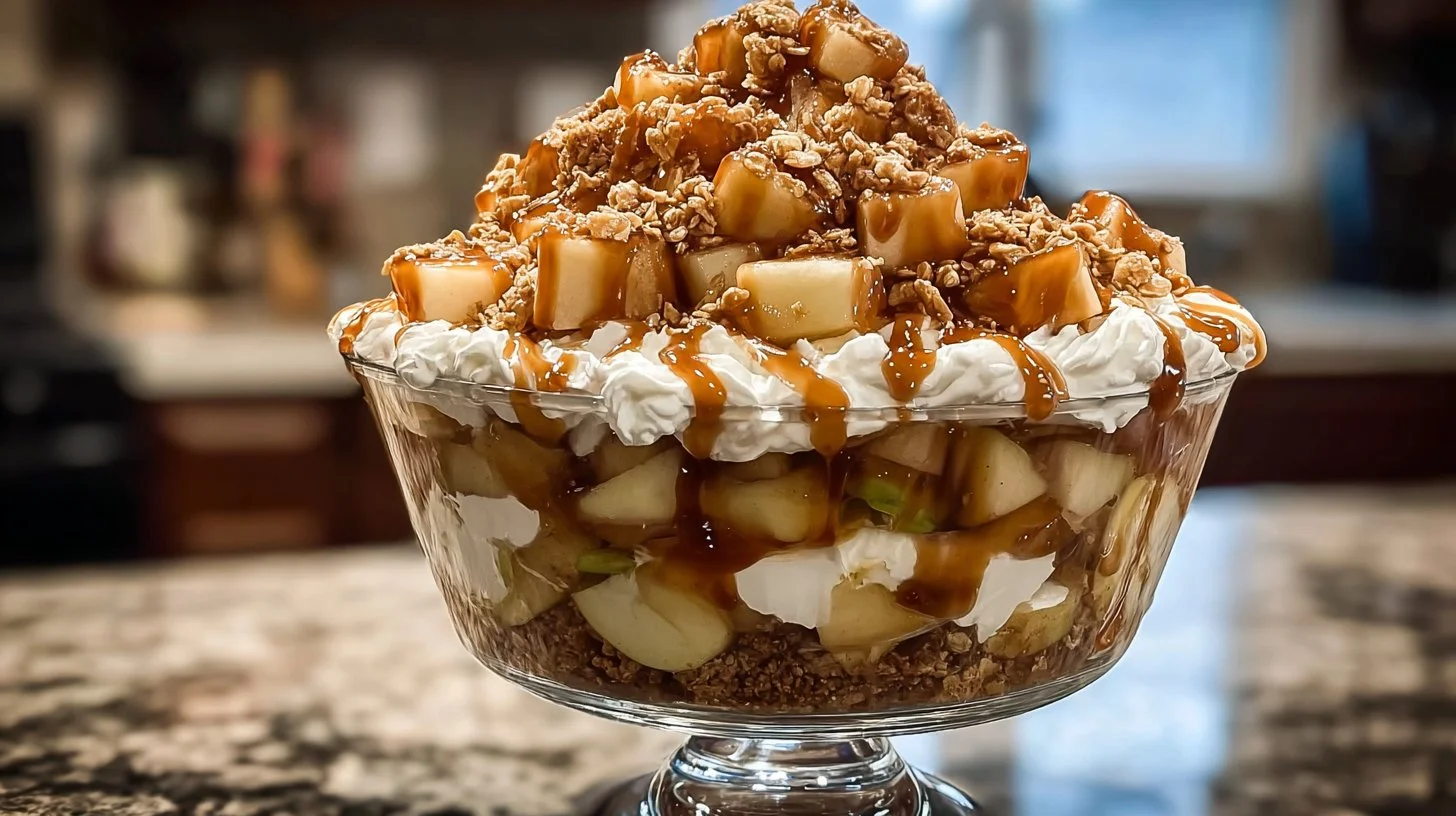 Caramel Apple Trifle with Cinnamon Apples
