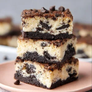 Delicious Cookies and Cream Brownies topped with crushed Oreos