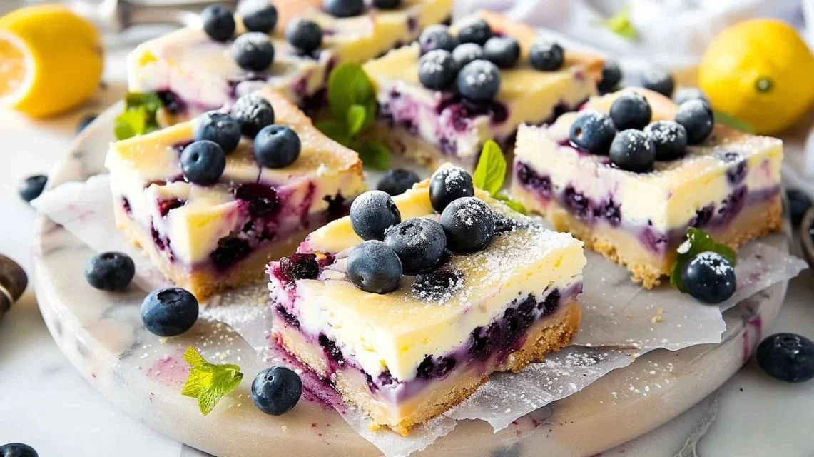Easy Blueberry Cheesecake Bars