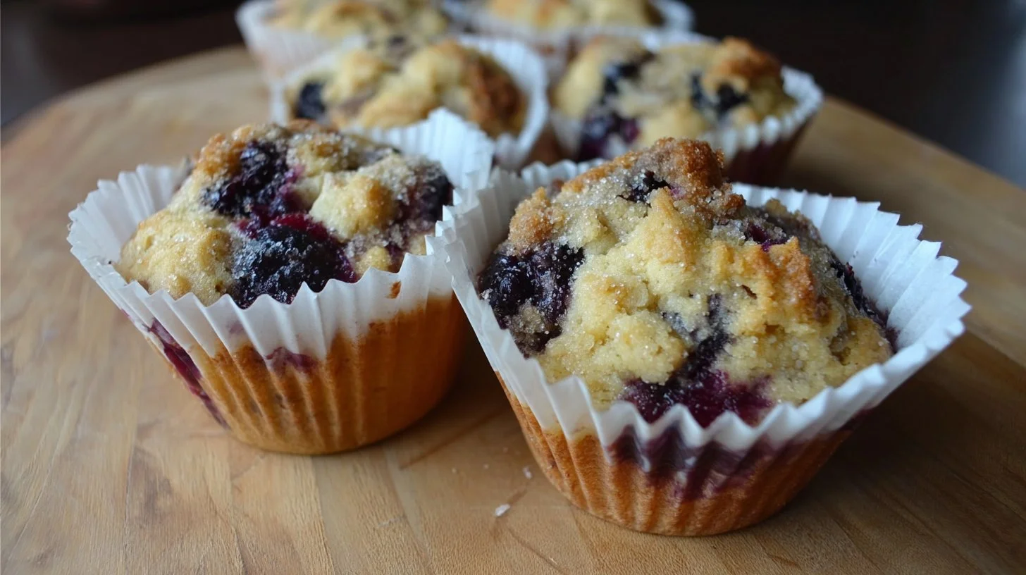 Easy Sourdough Blueberry Muffins for Breakfast