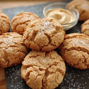 Plate of easy soft-textured sourdough cookies fresh from the oven