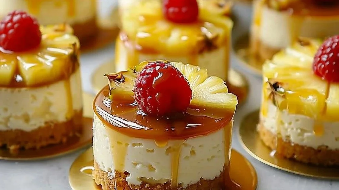 Easy Tropical Cheesecake Cups with Pineapple