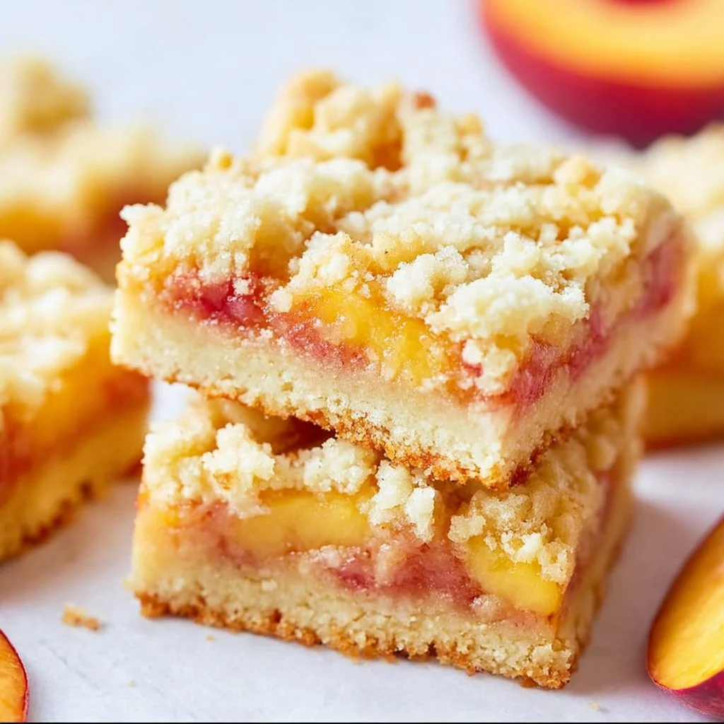 fresh-peach-crumble-bars-2026-05-21-163418 Fresh peach crumble bars with a golden crust and juicy peach filling