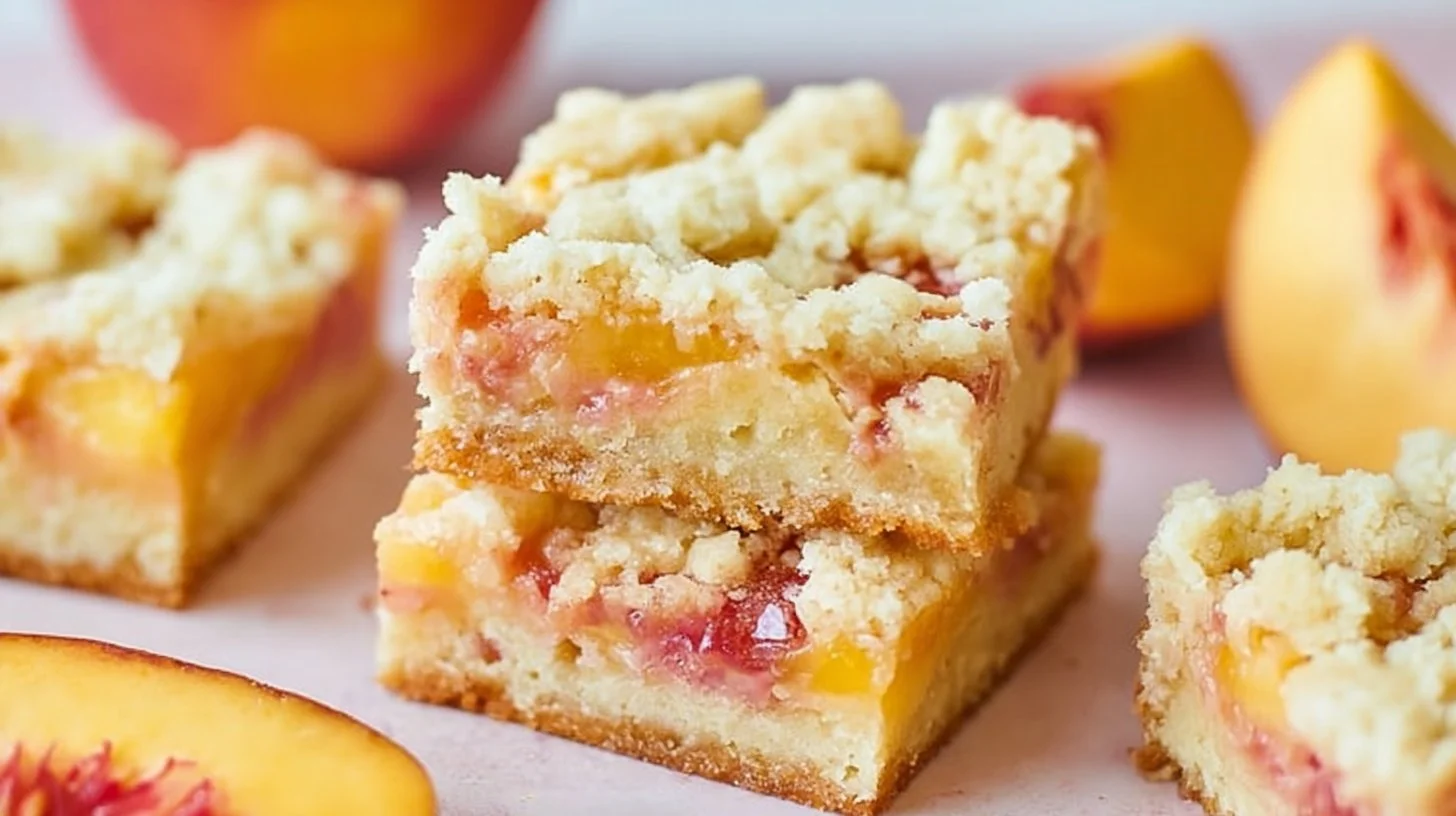 Peach Crumble Bars