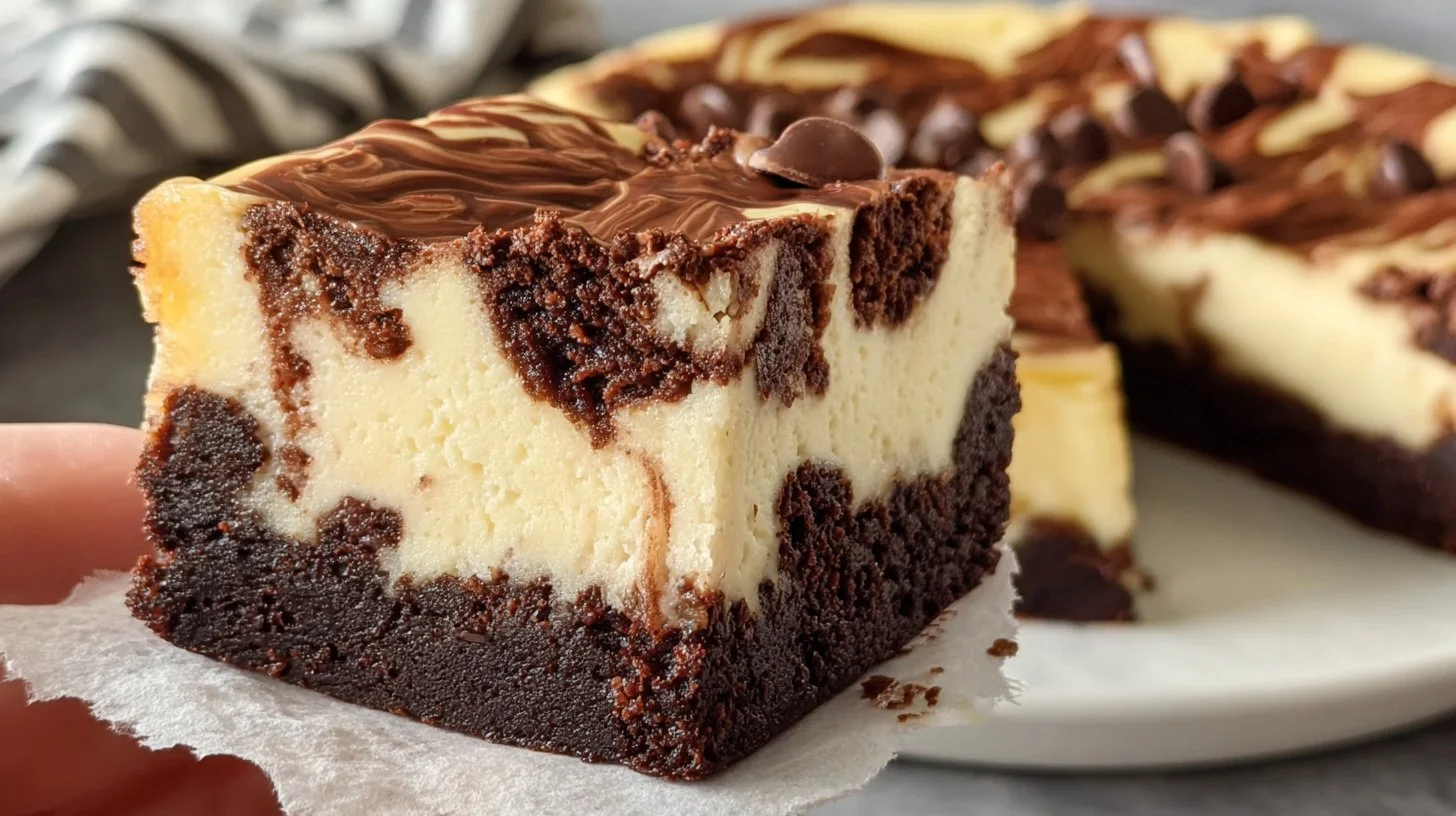 Fudgy Chocolate Brownie Topped Cheesecake