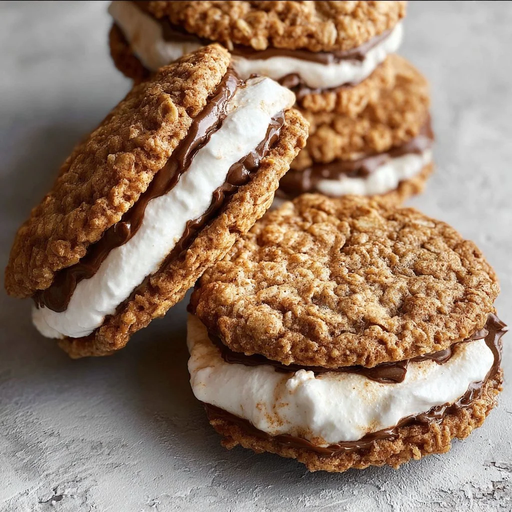 Gluten-free oatmeal creme pies inspired by Little Debbie's classic dessert