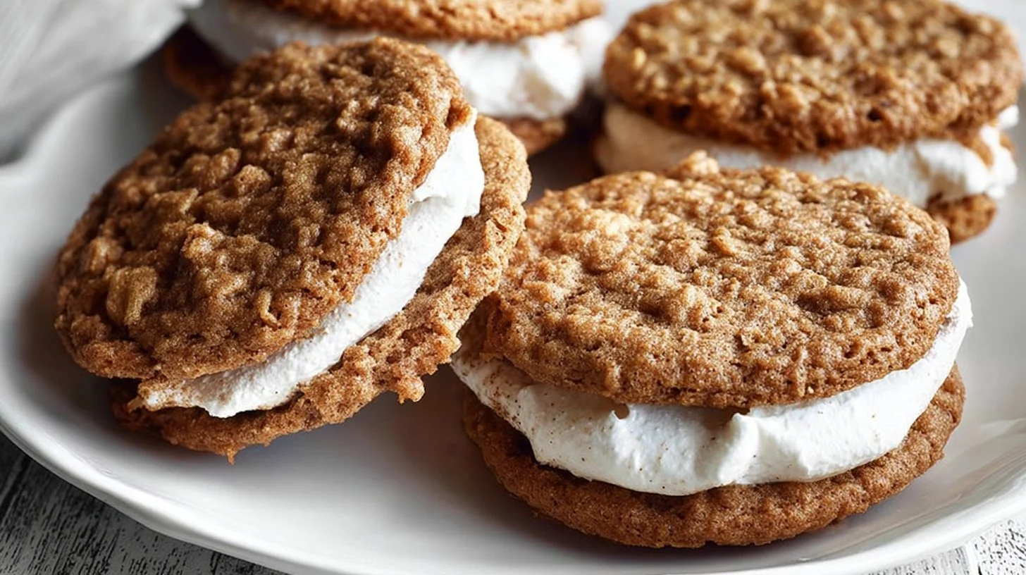 Gluten-Free Oatmeal Creme Pies ~ Copycat Little Debbie
