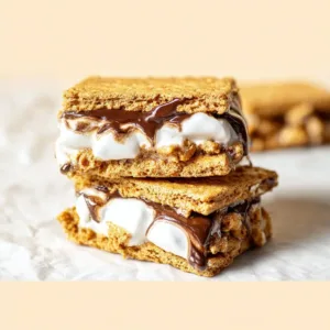 Delicious Golden Graham S'mores with melted chocolate and toasted marshmallows.