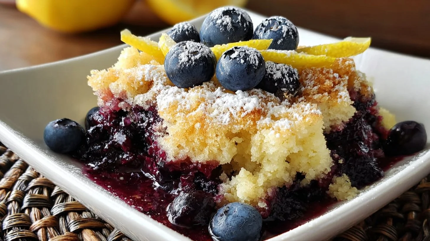 Lemon Blueberry Cheesecake Dump Cake