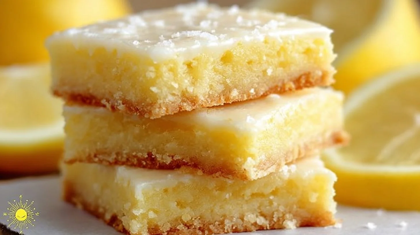 Lemon Brownie Bars with a Buttery Texture