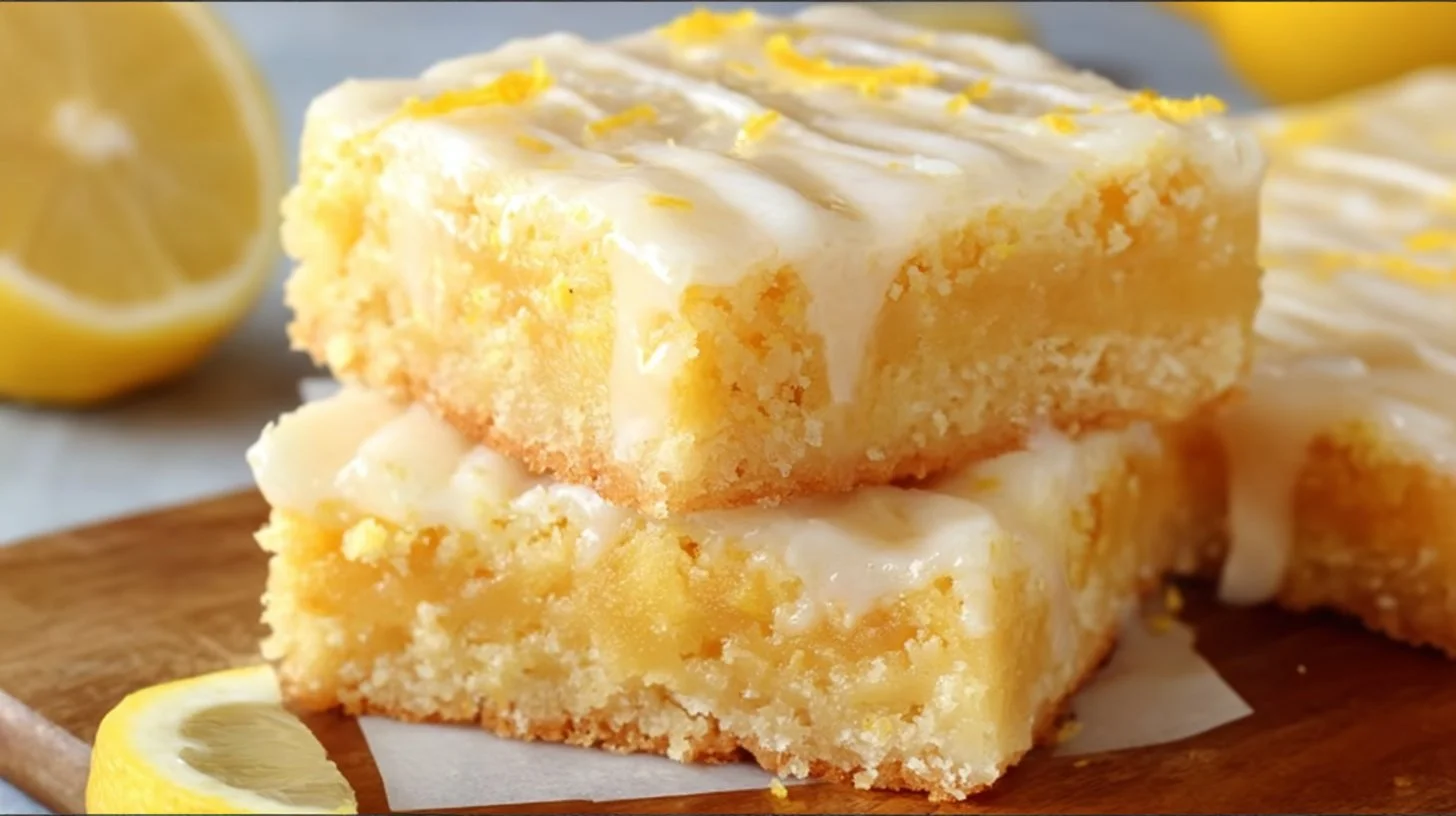Lemon Brownies with a Bright Citrus Finish