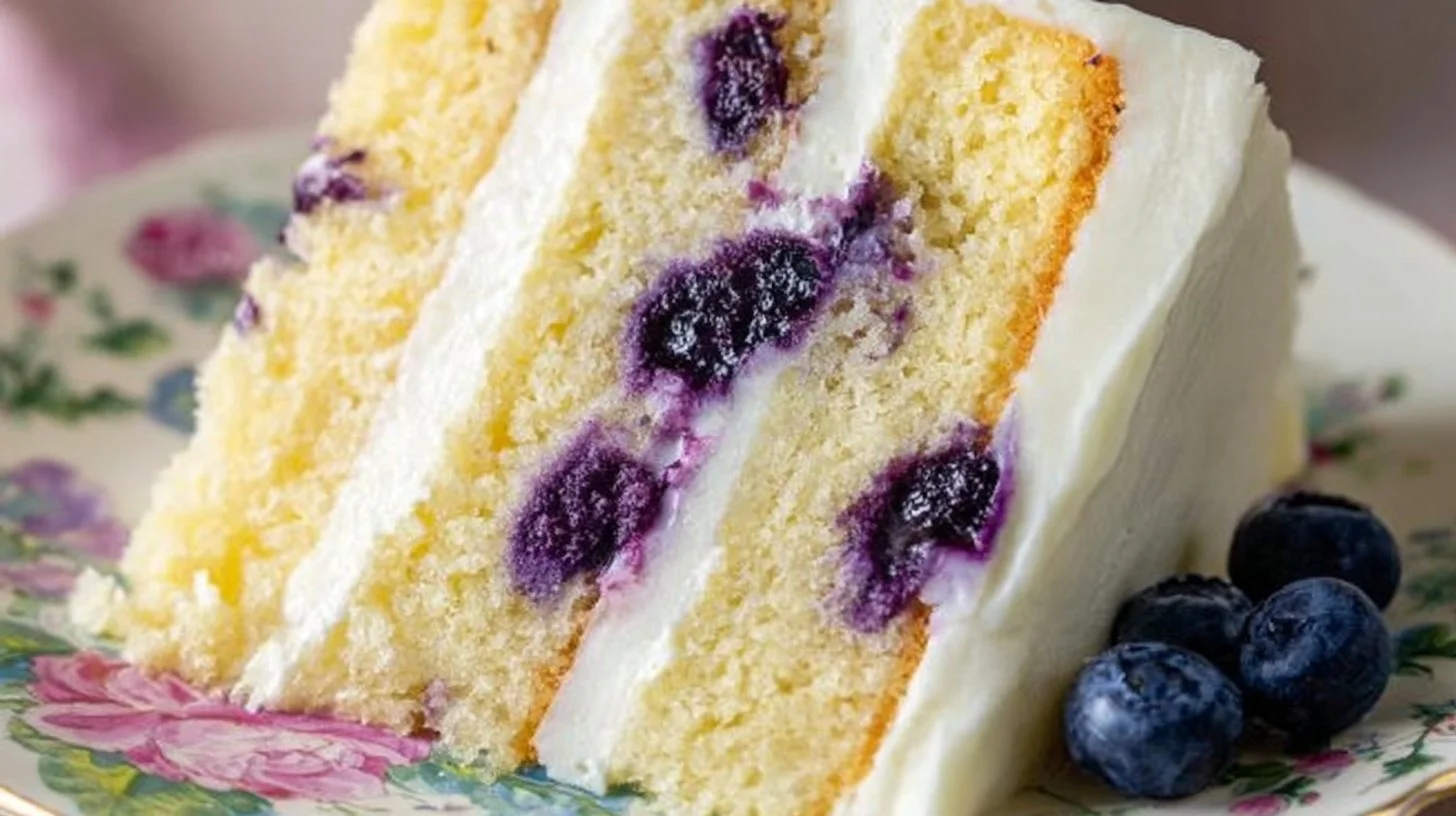 Light Lemon Blueberry Snack Cake
