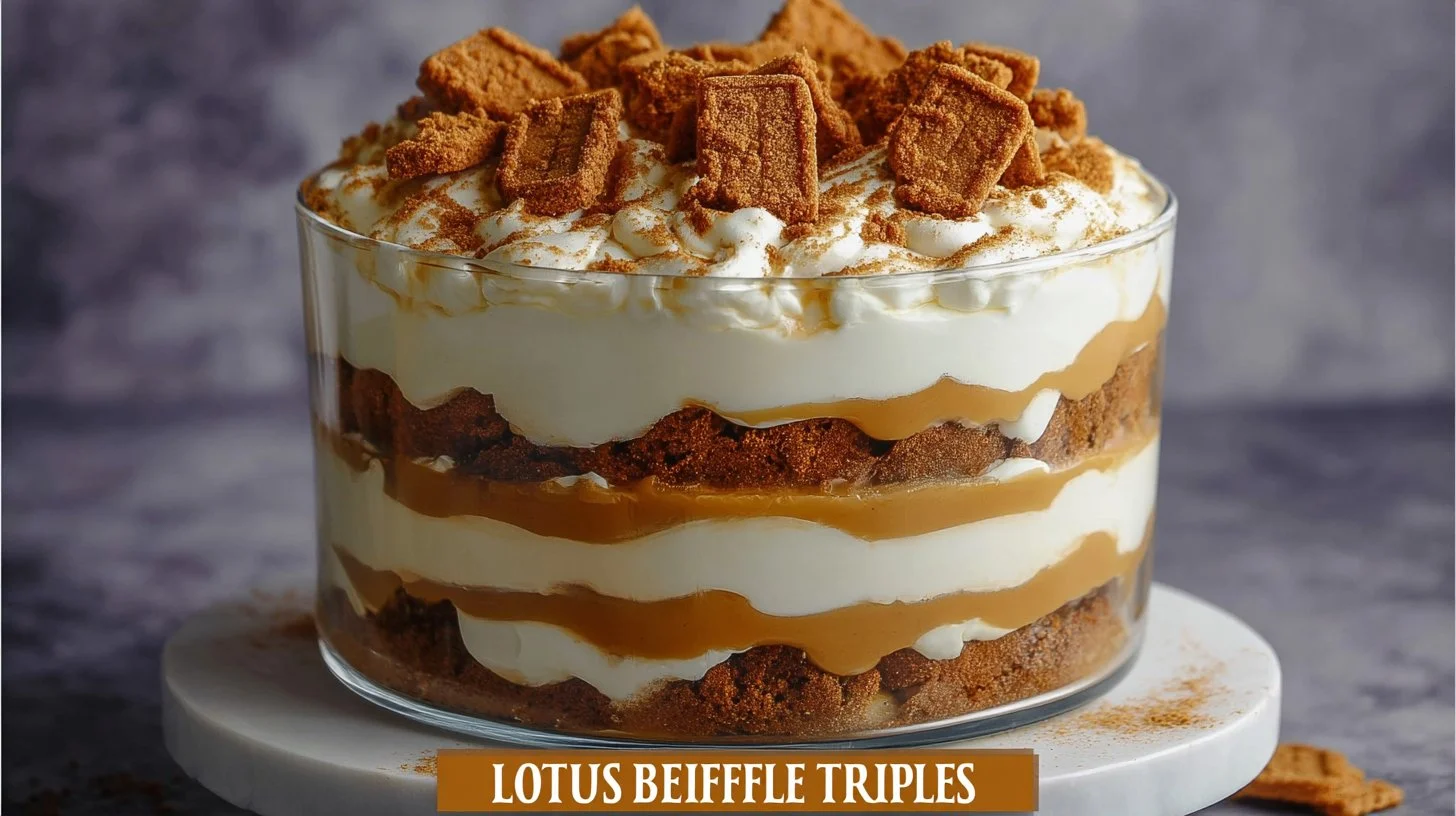 Lotus Biscoff Trifle with Creamy Caramel Layers