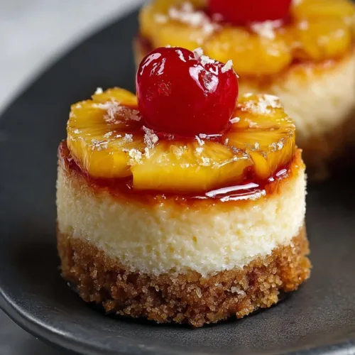 Mini pineapple upside down cheesecakes delicious dessert