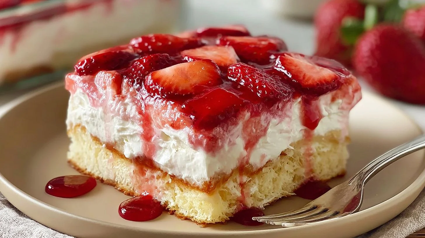 No-Bake Strawberry Eclair Cake for Gatherings