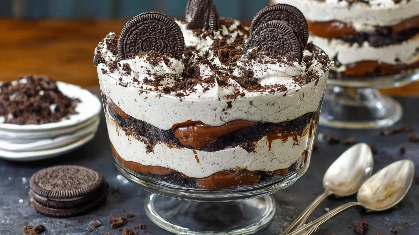 Oreo Trifle with Cookies and Cream Layers