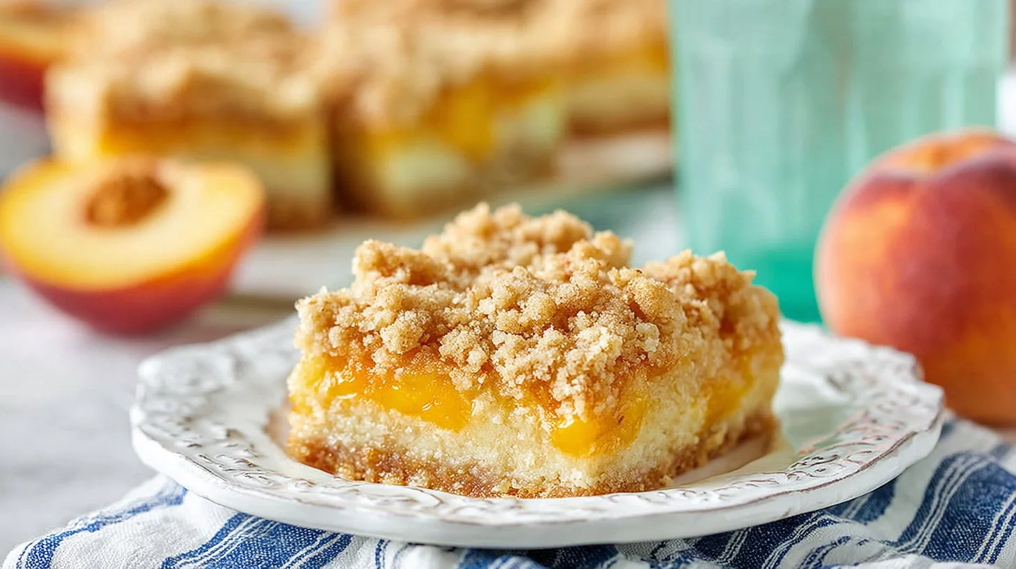 Peach Cheesecake Bars