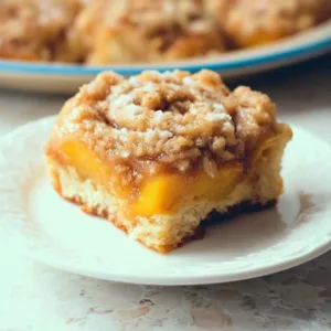Delicious Peach Cobbler Cinnamon Rolls topped with a sweet glaze and peach slices