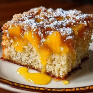 Peach Crumb Bars with a Golden Topping 3 Delicious Peach Crumb Bars with crumb topping and fresh peaches