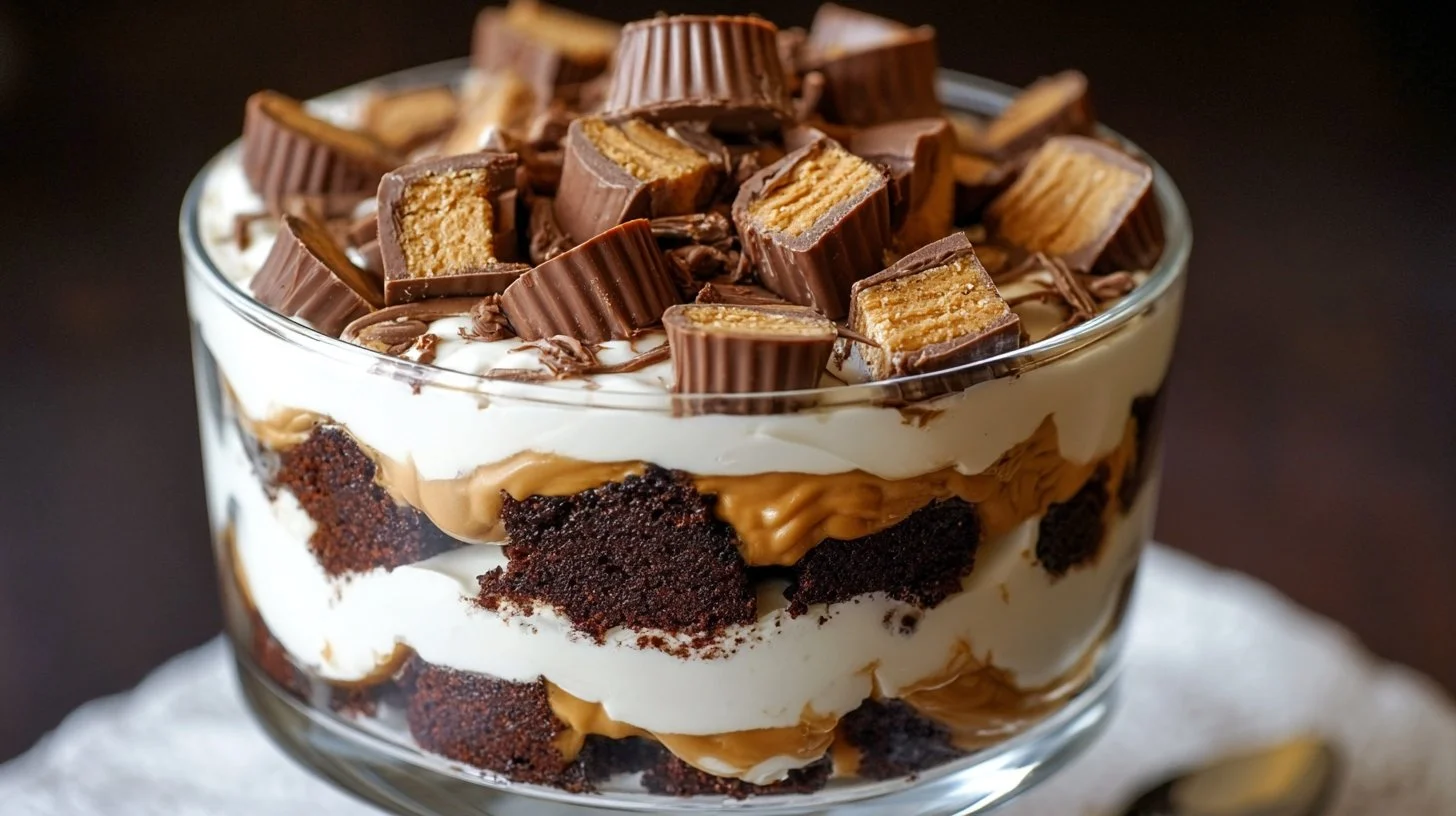 Peanut Butter Cup Brownie Trifle