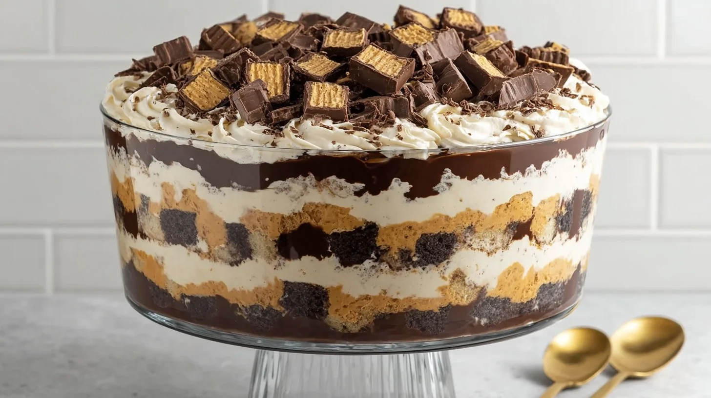 Reese's Peanut Butter Trifle with Chocolate Layers
