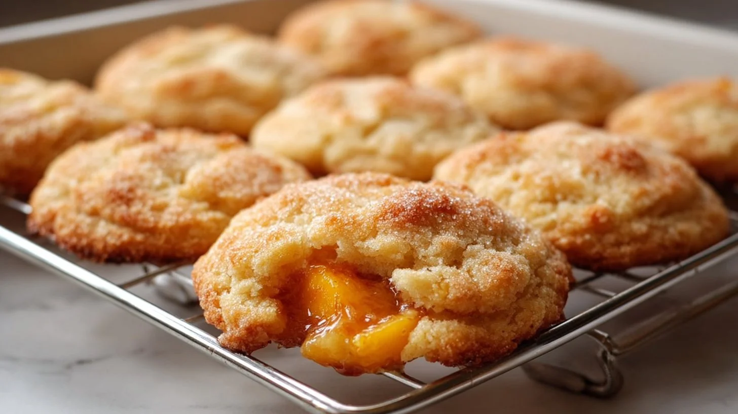 Soft Peach Cobbler Cookies Fresh From the Oven