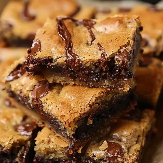 Delicious batch of sourdough blondies ready to be enjoyed.