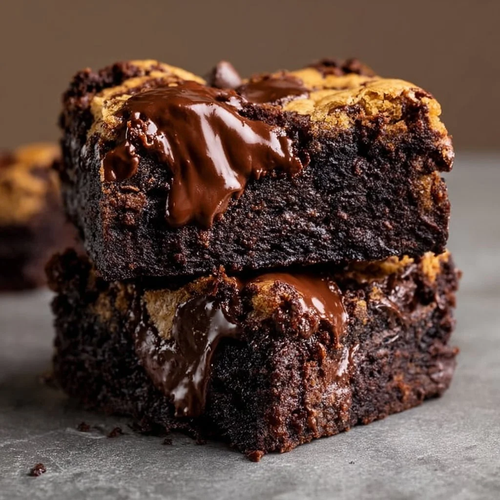 Delicious sourdough brownies ready to be served