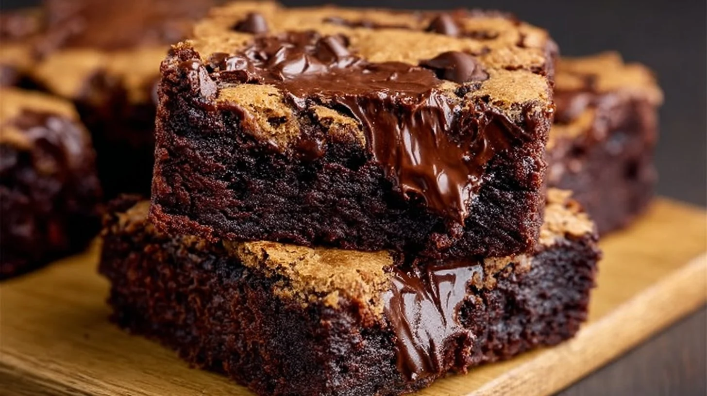 Sourdough Brownies with a Gooey Chocolate Center