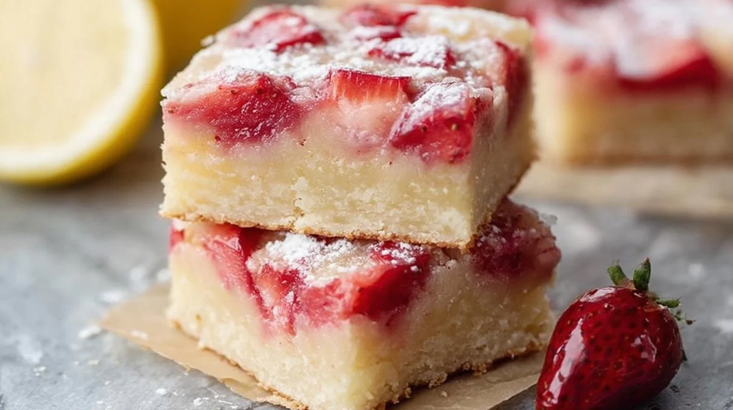 Strawberry Lemon Bars for Spring Baking Days