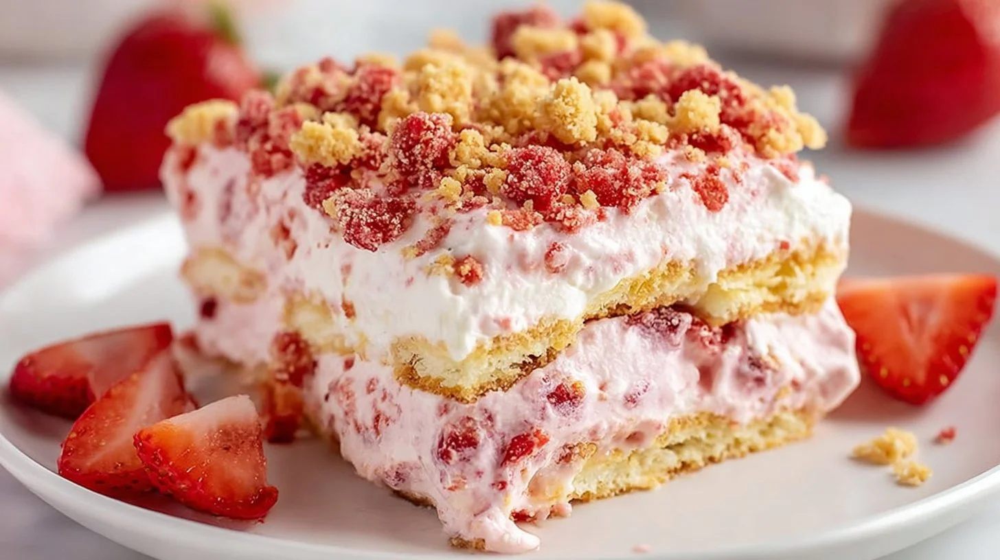 Strawberry Shortcake Icebox Cake for Sunny Afternoons