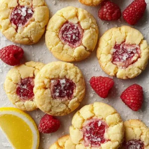 Delicious lemon raspberry cookies on a decorative plate for summer treats