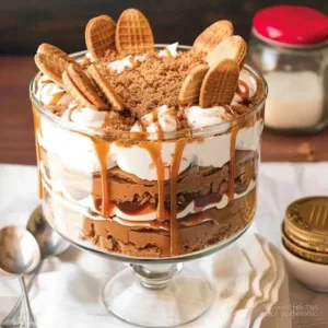 Delicious Lotus Biscoff dessert ready to serve