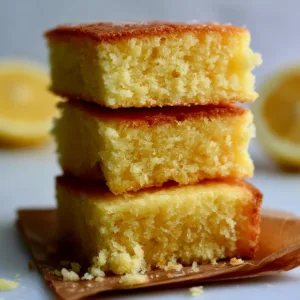 Delicious lemon brownies with a tangy frosting on a white plate
