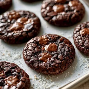 Best Homemade Brownie Cookies 3 Delicious homemade brownie cookies stacked on a plate