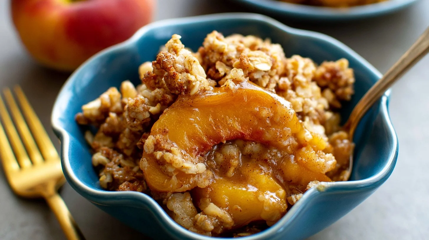 Best Peach Crisp Recipe with Cinnamon-Oat Topping
