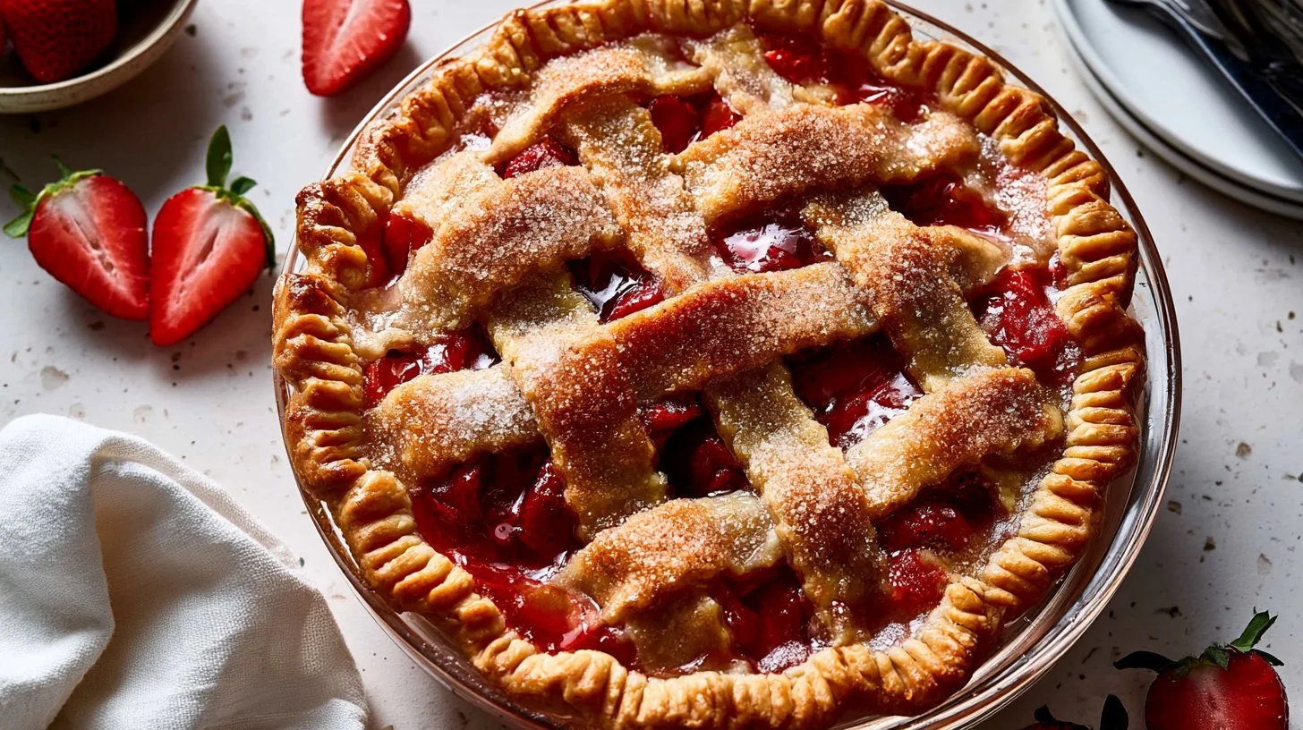 Brown Butter Strawberry Peach Pie