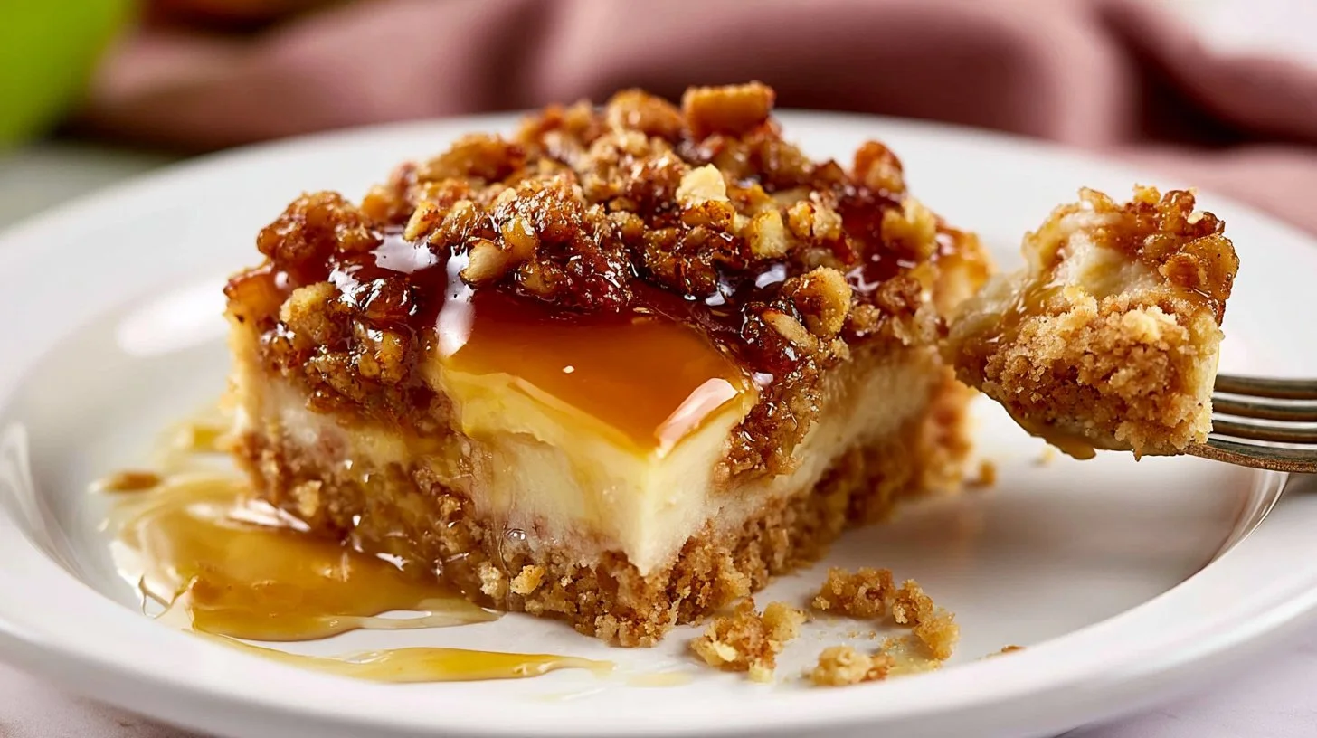Caramel Apple Cheesecake Bars