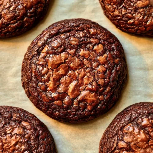 Homemade Chocolate Brownie Cookies on a cooling rack