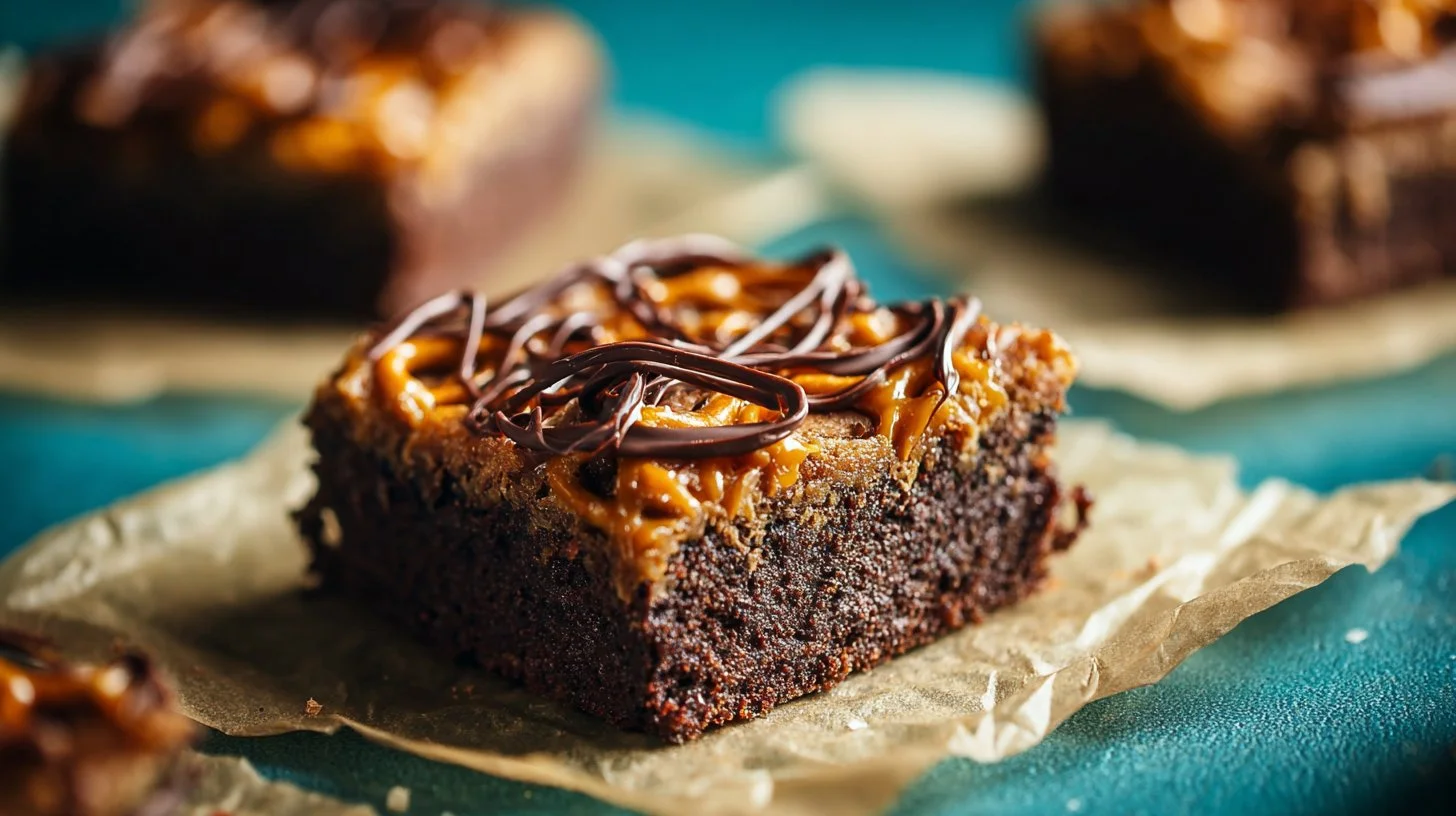 Chocolate Caramel Pretzel Brownies