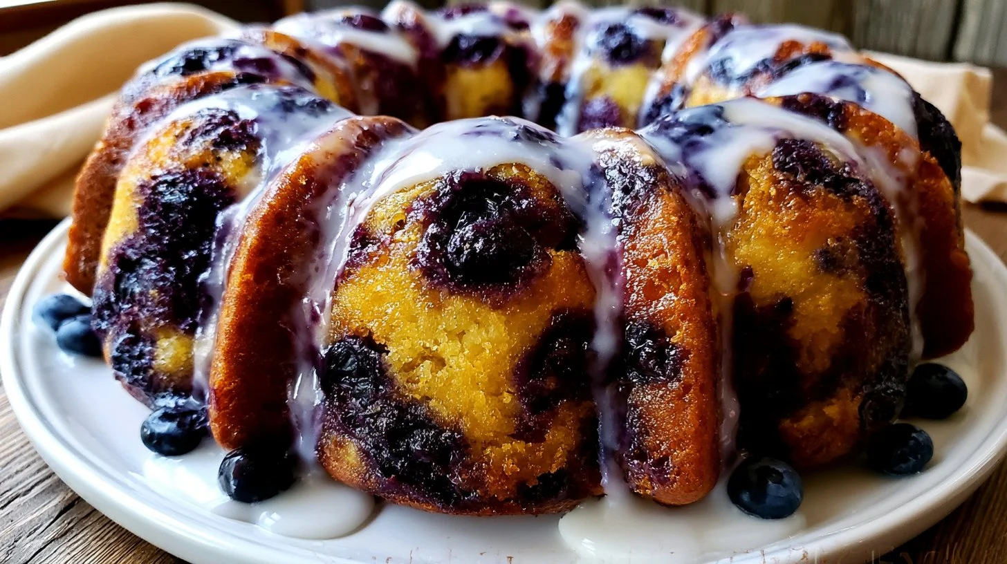 Classic Blueberry Sour Cream Pound Cake