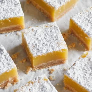Easy Gluten-Free Lemon Bars recipe 2 Delicious easy gluten-free lemon bars served on a plate