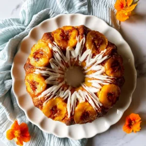 Easy Peach Cobbler Bundt Cake with fresh peaches and golden crust