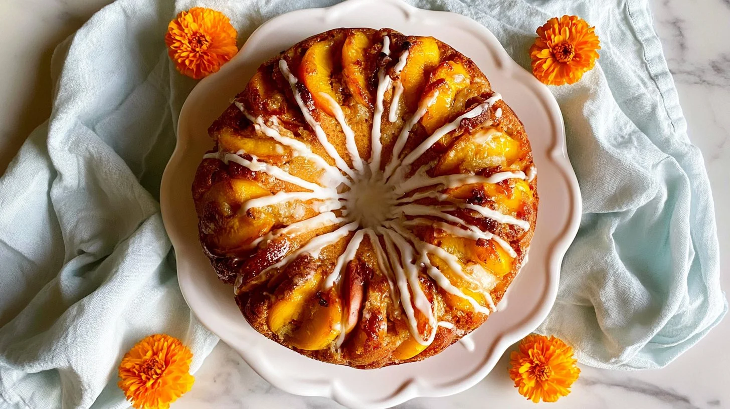 Easy Peach Cobbler Bundt Cake