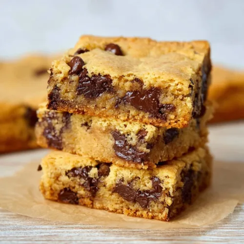 Delicious easy sourdough cookie bars fresh out of the oven